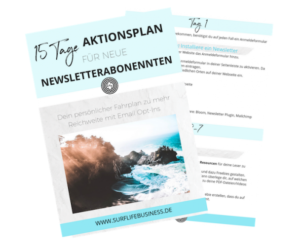 15 Tage Aktionsplan für neue Newsletterabonennten